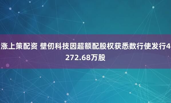 涨上策配资 壁仞科技因超额配股权获悉数行使发行4272.68万股