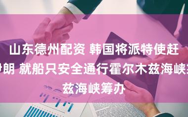 山东德州配资 韩国将派特使赶赴伊朗 就船只安全通行霍尔木兹海峡筹办